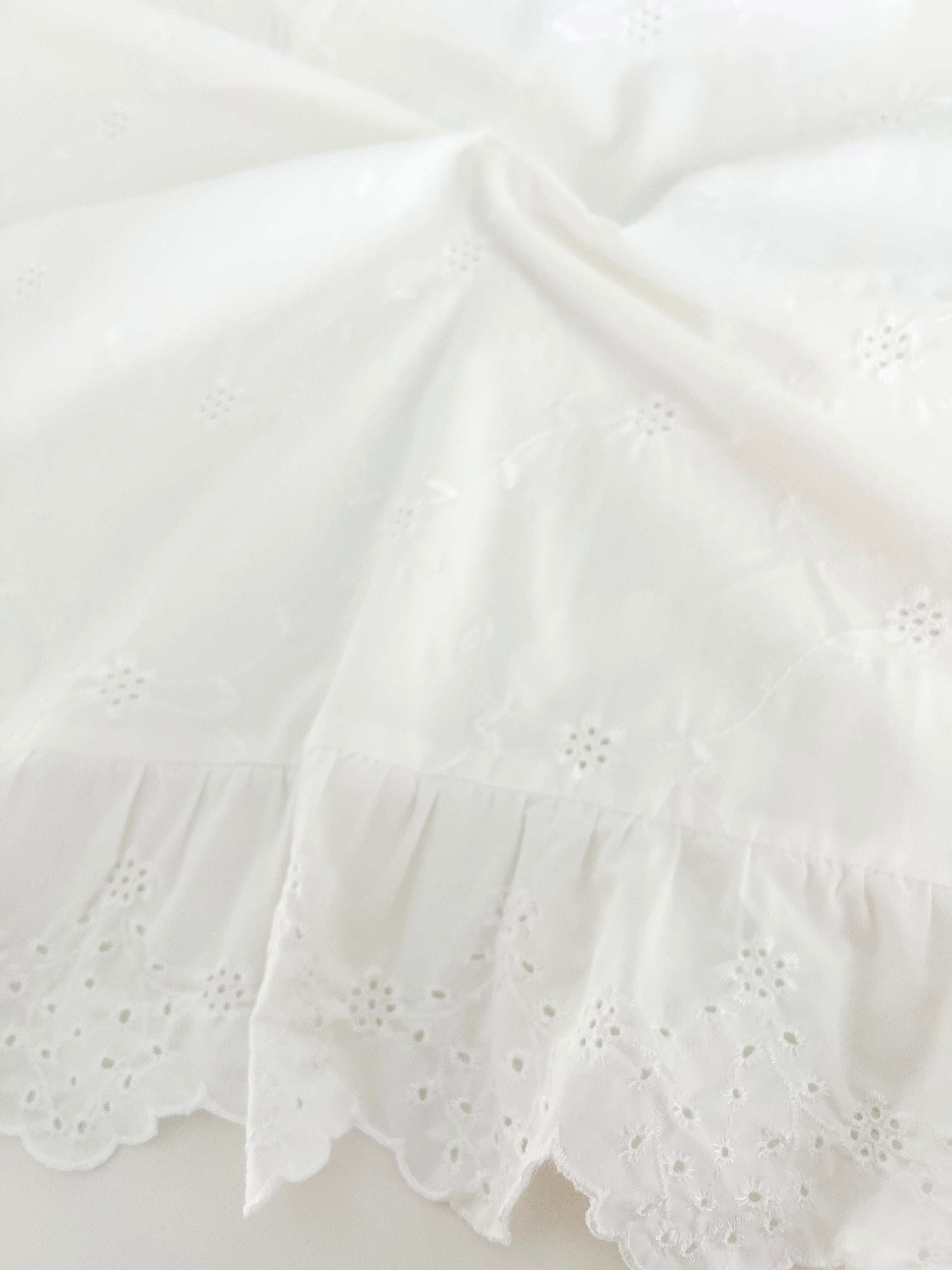 WHITE COTTON BRODERIE