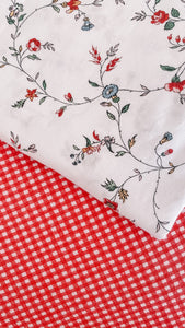 RED FLORA & GINGHAM
